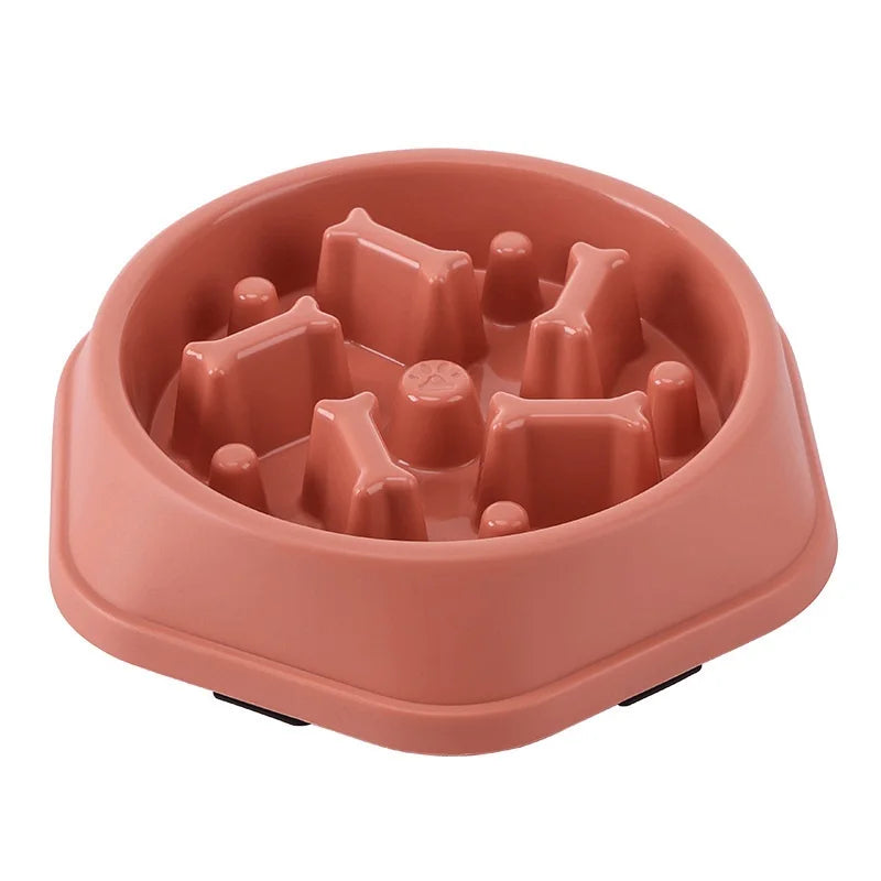 Pets : Non- Slip Slow Feeder Dog Bowl