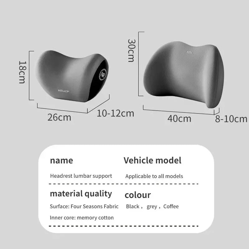 Memory Foam Neck + Lumbar Support for all Cars