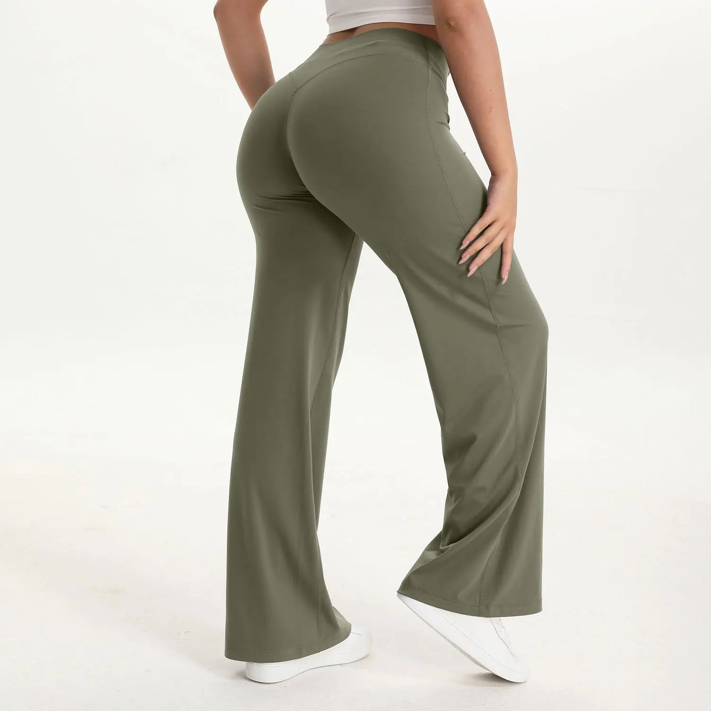 Women's Mid-Waist SoftMotion Straight Leg Yoga Pants