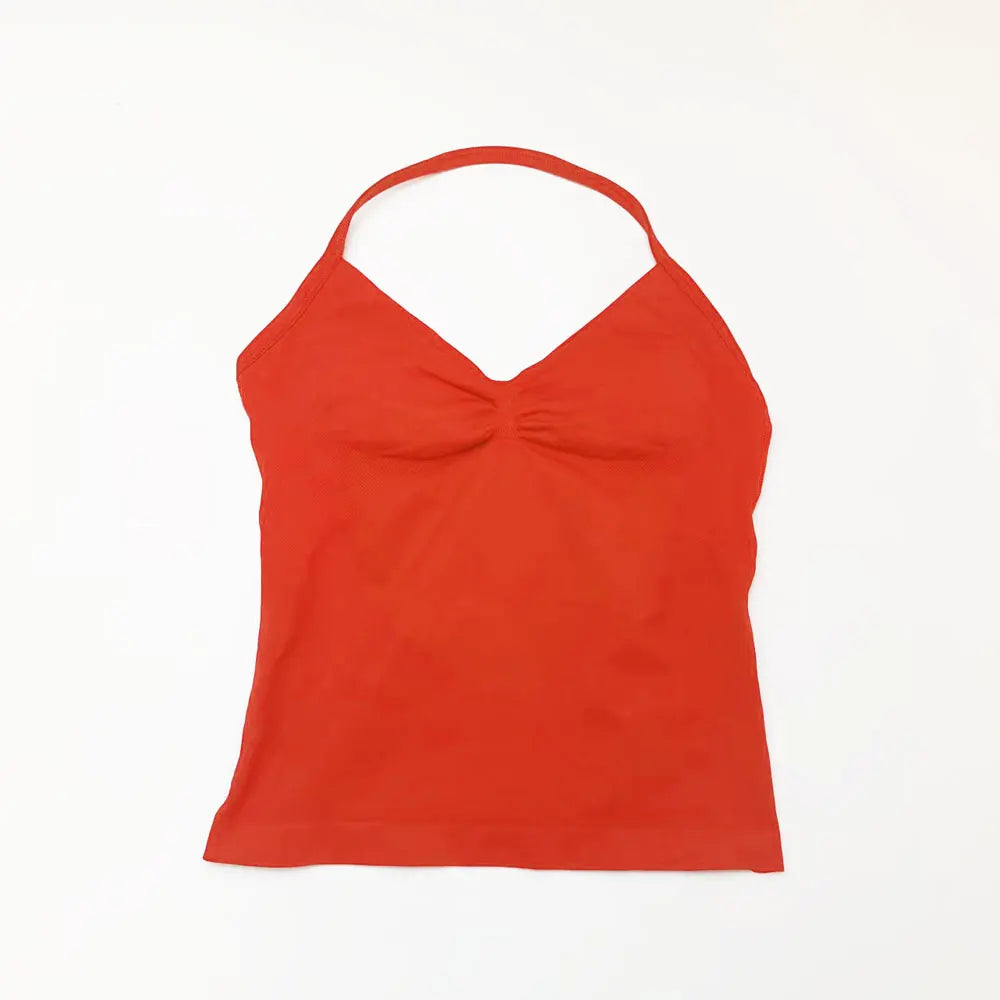 Gym Yoga Seamless Strappy Tank Top Women