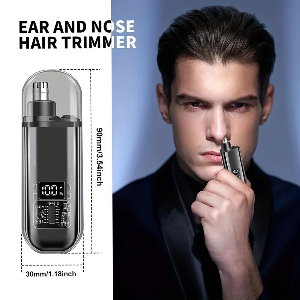 Nose Ear Hair Trimmer for Men - USB C Rechargeable Portable Fast Charge
