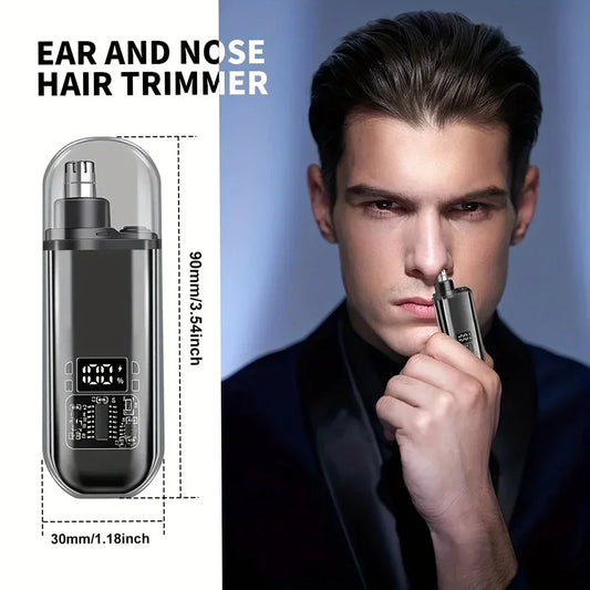 Nose Ear Hair Trimmer for Men - USB C Rechargeable Portable Fast Charge