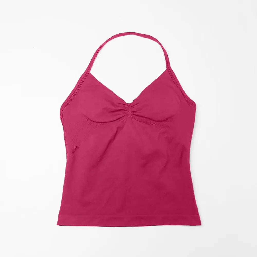 Gym Yoga Seamless Strappy Tank Top Women