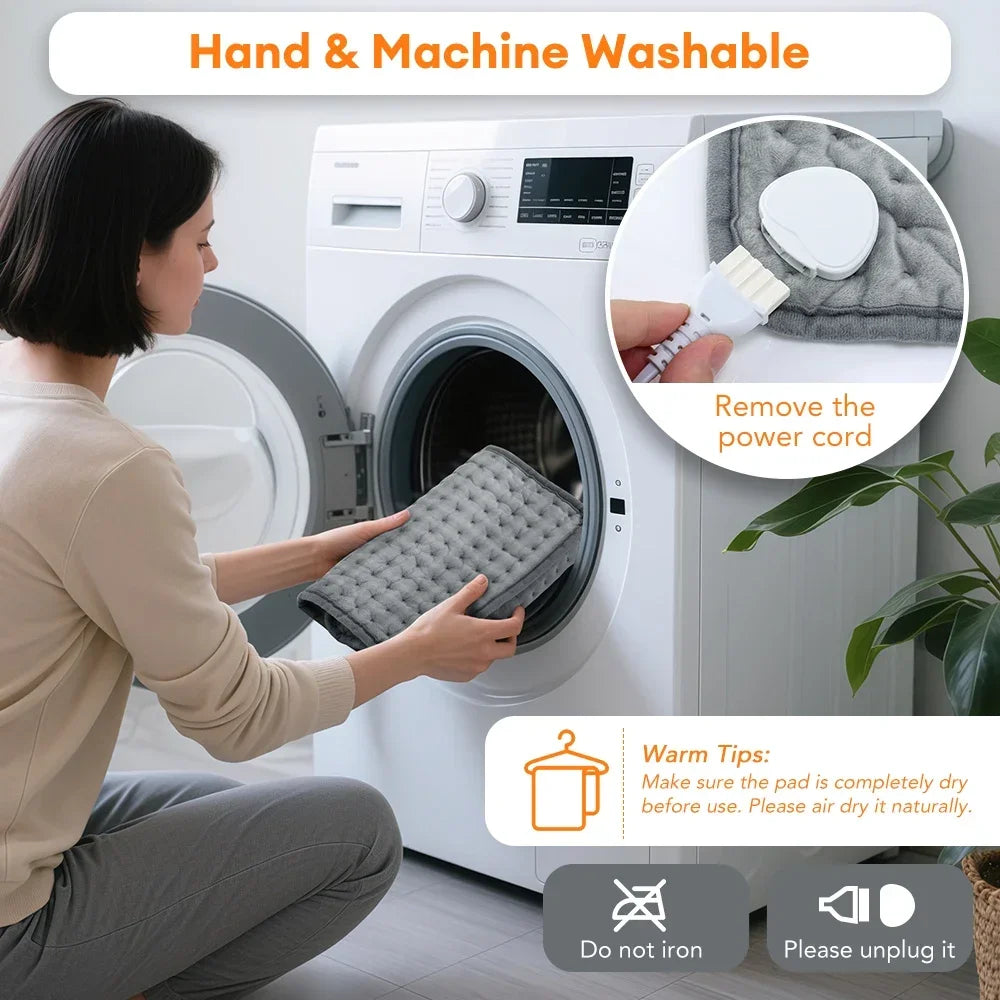 Electric Heating Pads for Back / Neck /Shoulder : Washable Winter Warm Blanket 9 Temperature Control