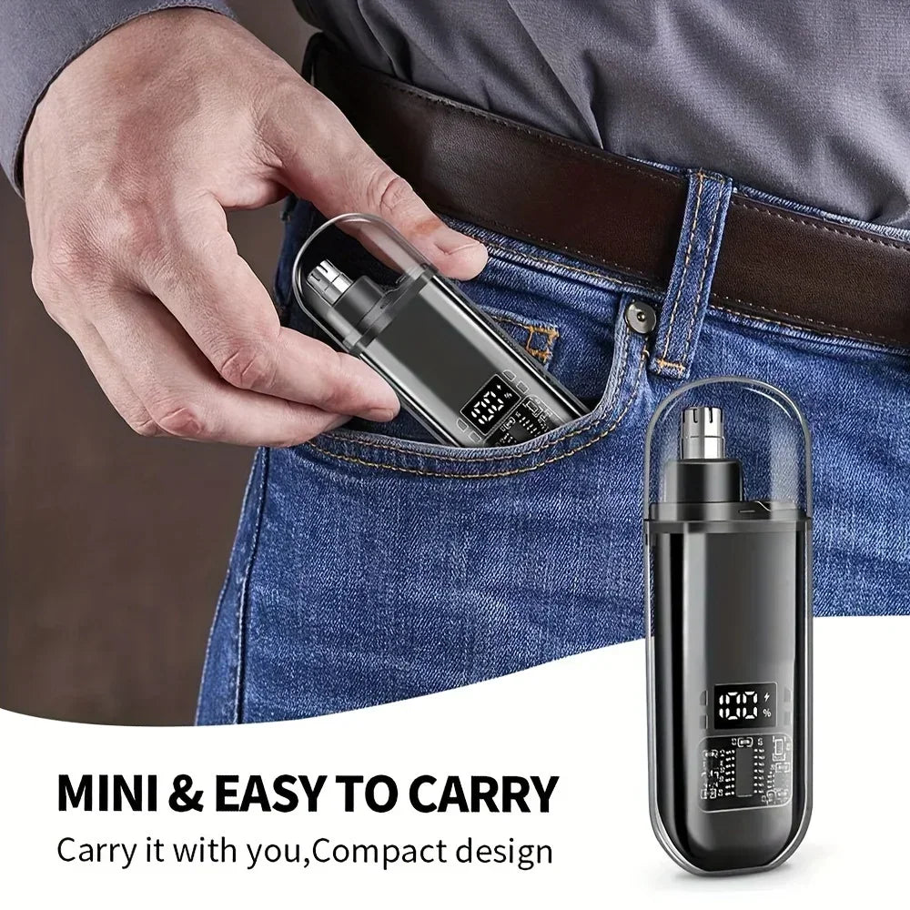 Nose Ear Hair Trimmer for Men - USB C Rechargeable Portable Fast Charge
