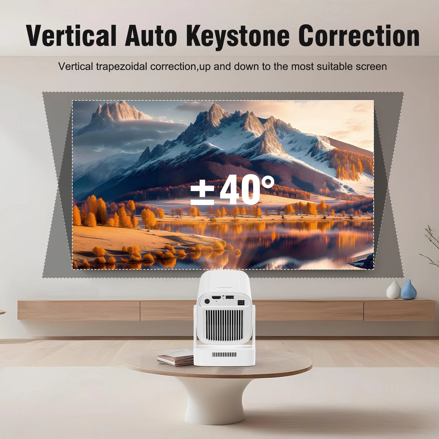 Cinematic Movie Projector Magcubic HY310 - 1080P Native 4K In/Outdoor with Air Mouse
