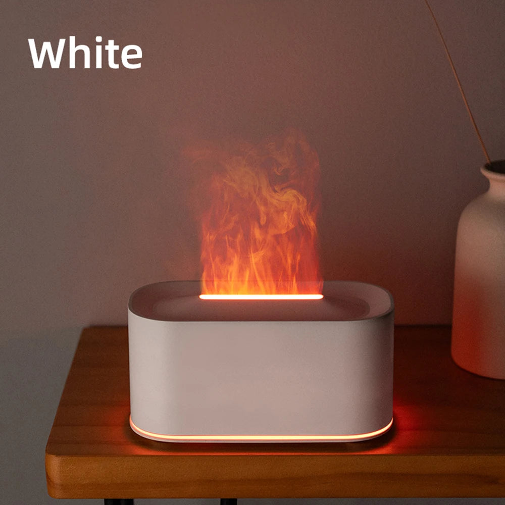 Cozy Aromatherapy Flame Humidifier Diffuser Essential Oil