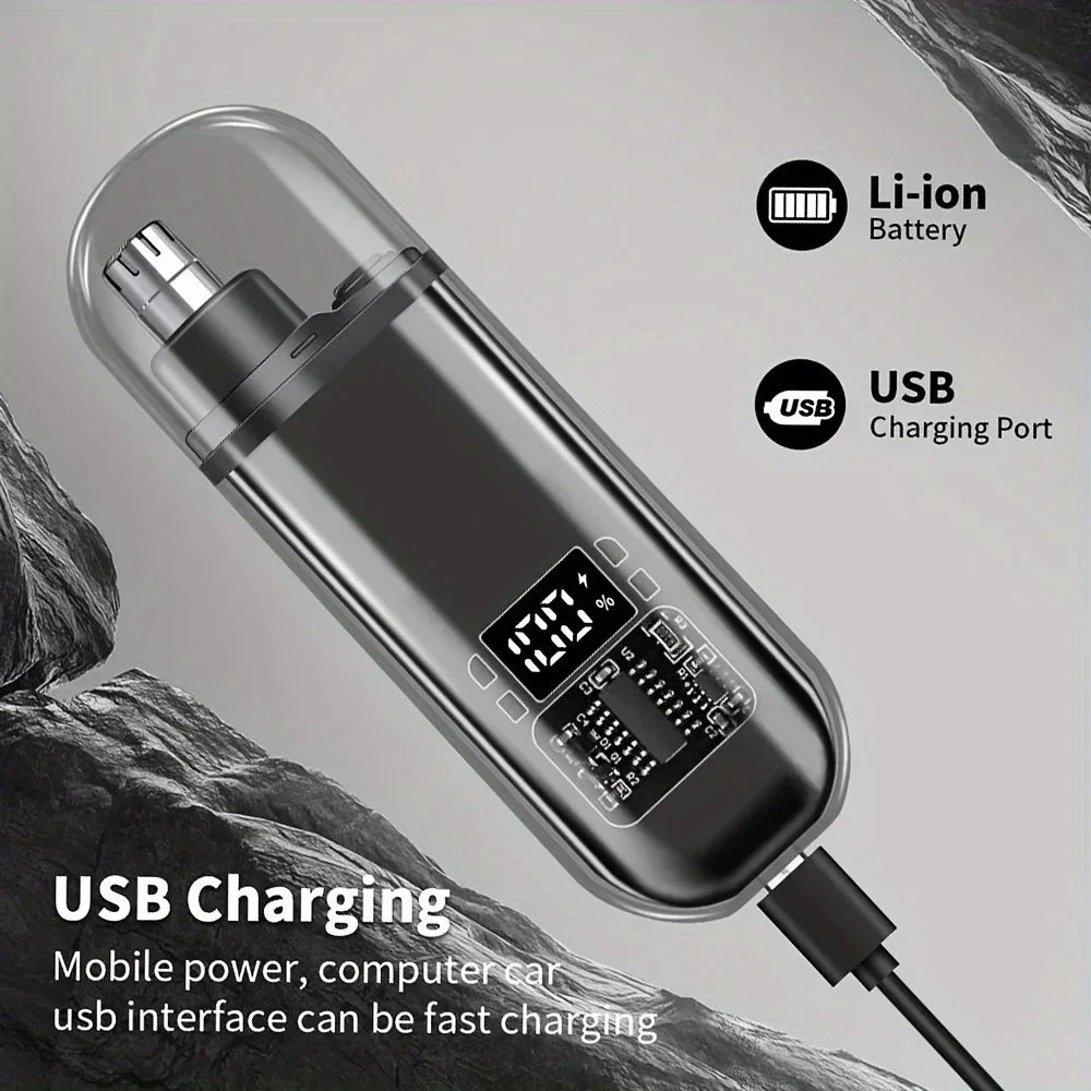 Nose Ear Hair Trimmer for Men - USB C Rechargeable Portable Fast Charge