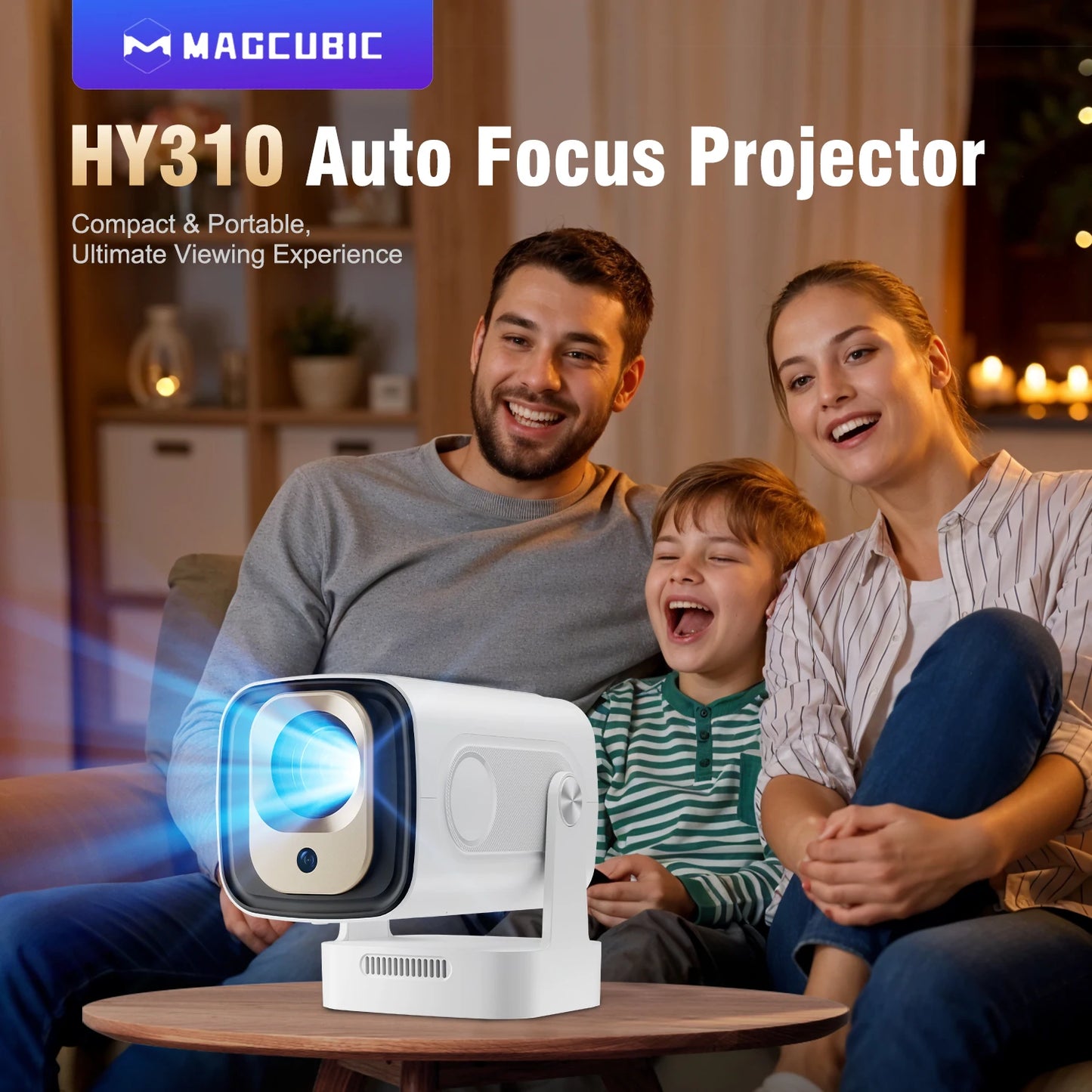 Cinematic Movie Projector Magcubic HY310 - 1080P Native 4K In/Outdoor with Air Mouse