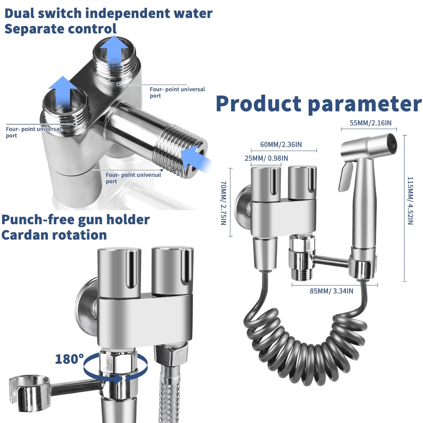 Handheld Toilet Bidet Sprayer Set