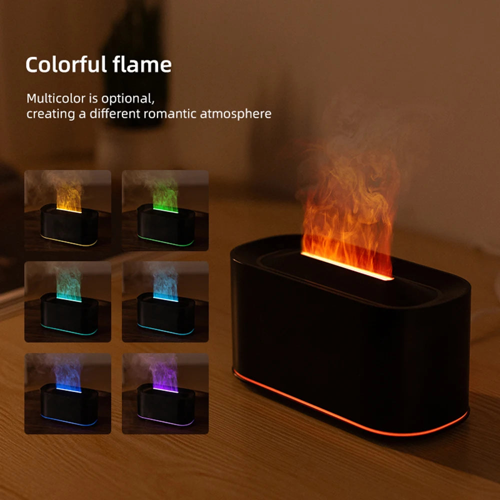 Cozy Aromatherapy Flame Humidifier Diffuser Essential Oil