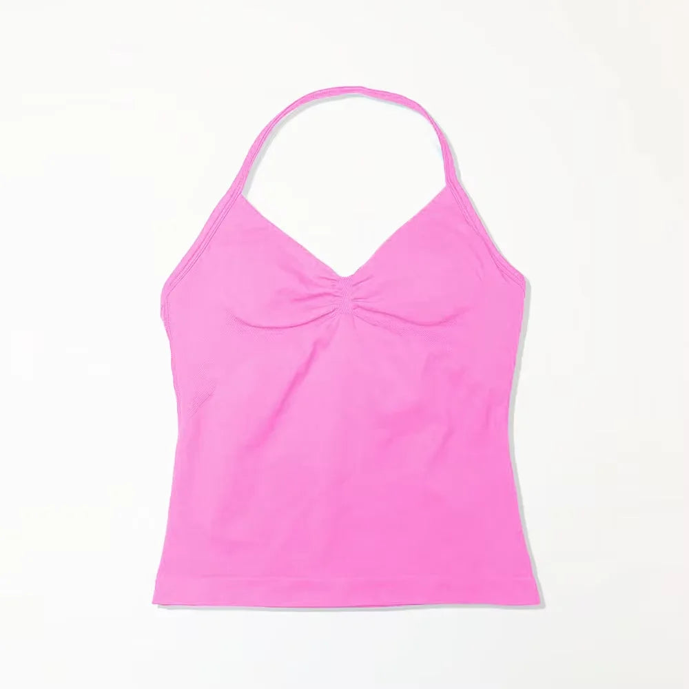 Gym Yoga Seamless Strappy Tank Top Women