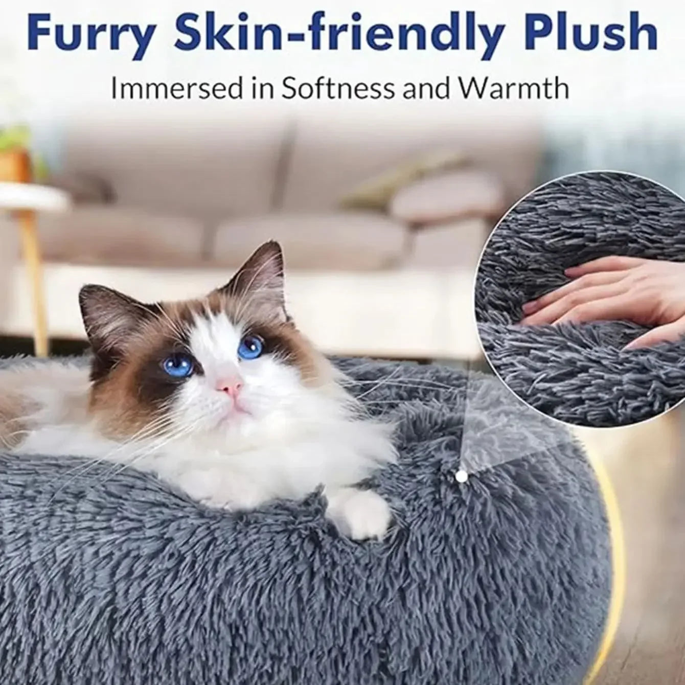 Pets : Soft Plushy Pet Beds for Cat and Dogs