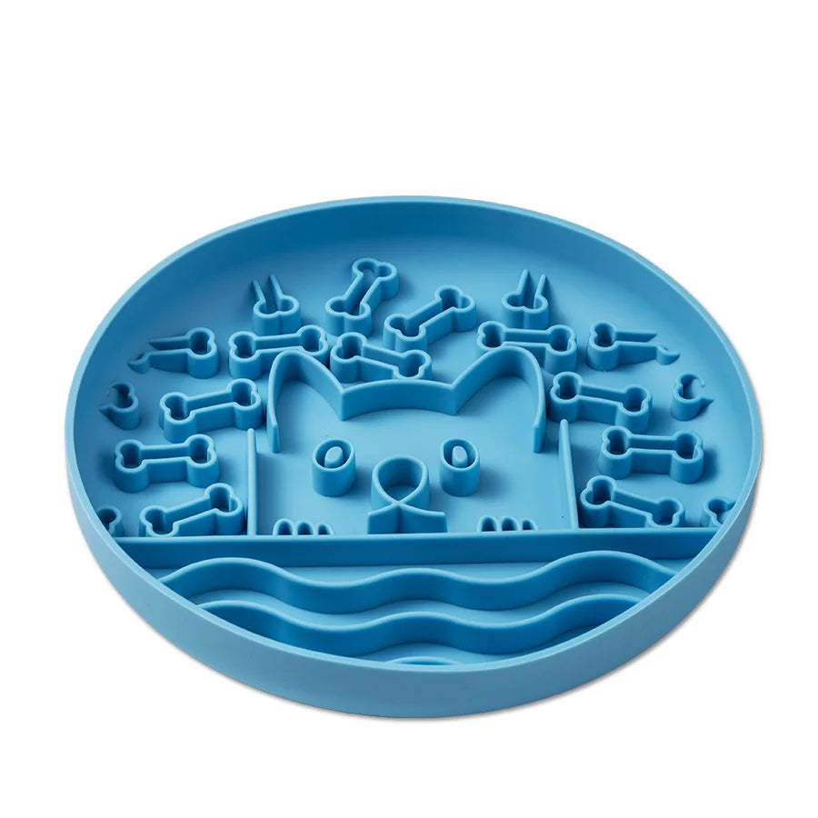 Pets : Anti-Slip Lick Bowl Silicone Pet Slow Feeder for Dogs and Cats
