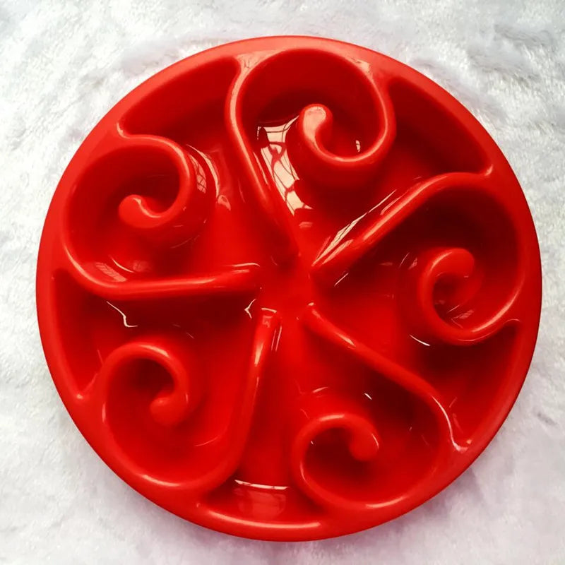 Pets : Non Slip Anti-Gulping Dog Slow Feeder Bowl
