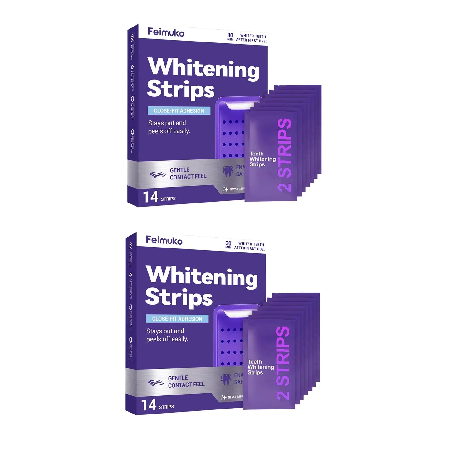 Purple Teeth Whitening Strips : Improve Dental Yellowing Oral Stains