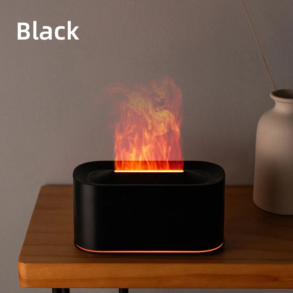 Cozy Aromatherapy Flame Humidifier Diffuser Essential Oil