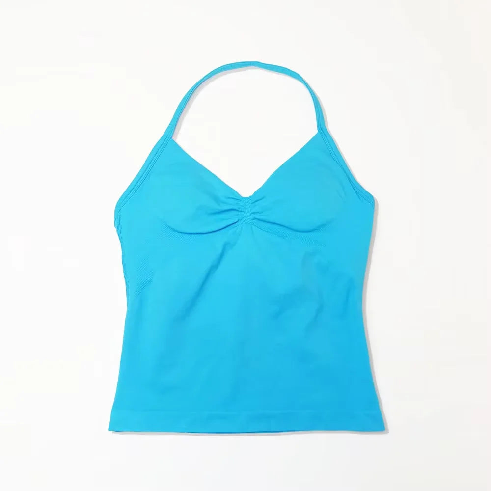 Gym Yoga Seamless Strappy Tank Top Women