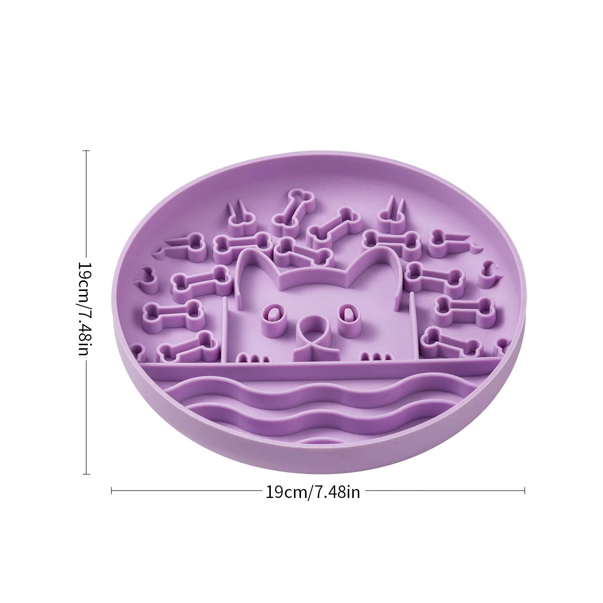 Pets : Anti-Slip Lick Bowl Silicone Pet Slow Feeder for Dogs and Cats