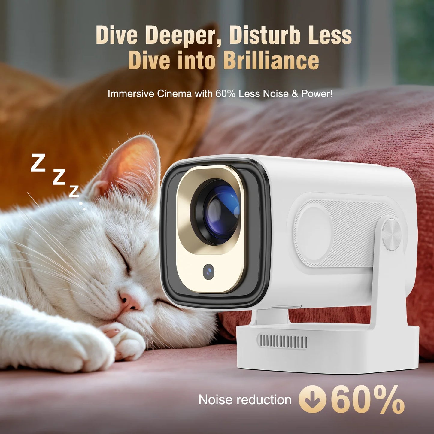Cinematic Movie Projector Magcubic HY310 - 1080P Native 4K In/Outdoor with Air Mouse