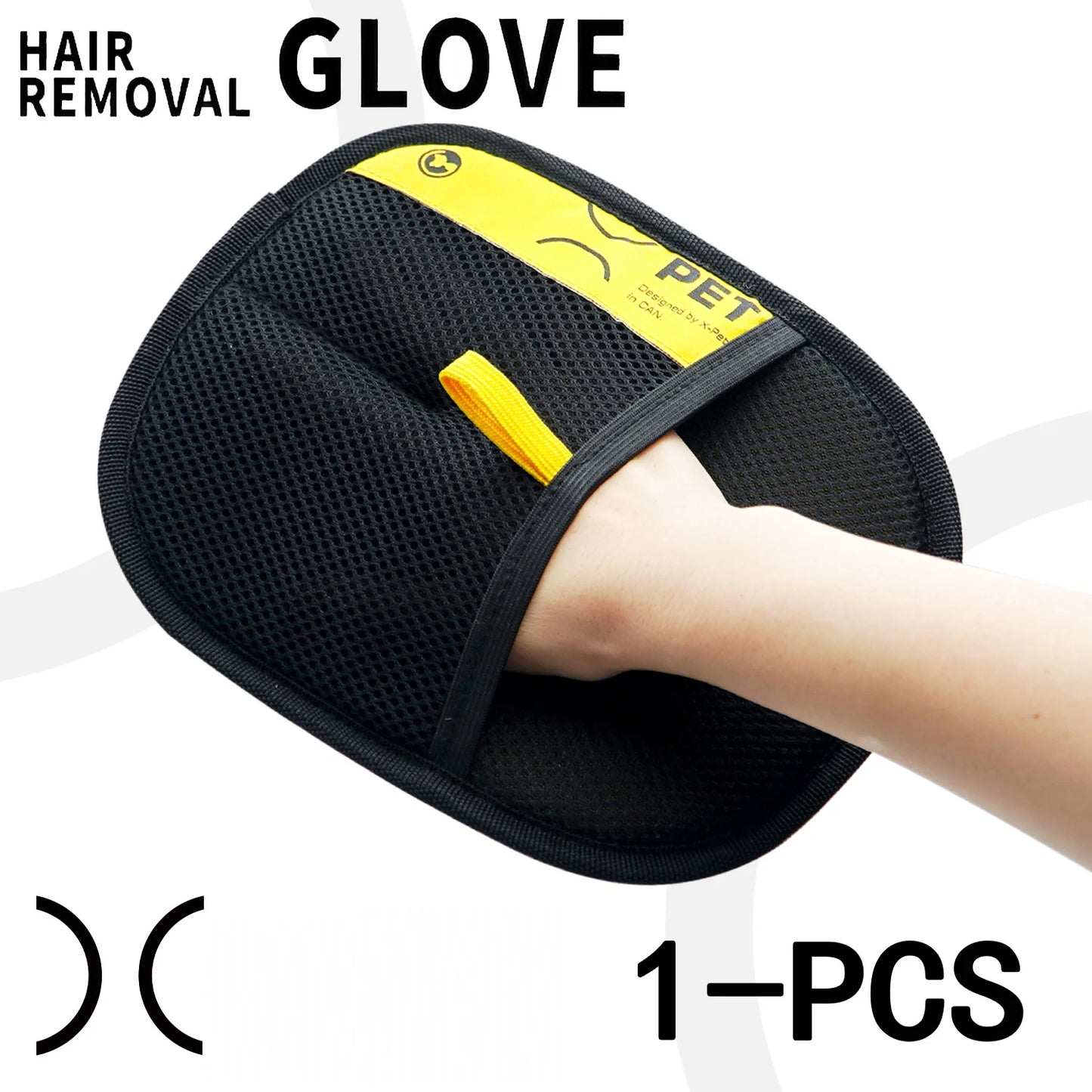 Pet Hair / Lint Remover Gloves Electrostatic for Cats Dogs with 2-in-1 Lint Roller Brush