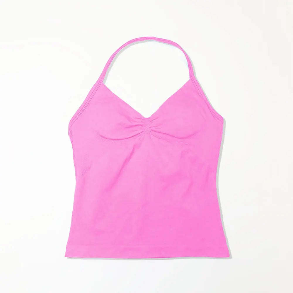 Gym Yoga Seamless Strappy Tank Top Women