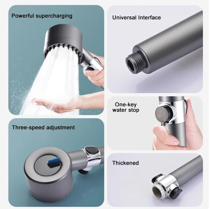 High Pressure Shower Head : 3 Mode Relaxation