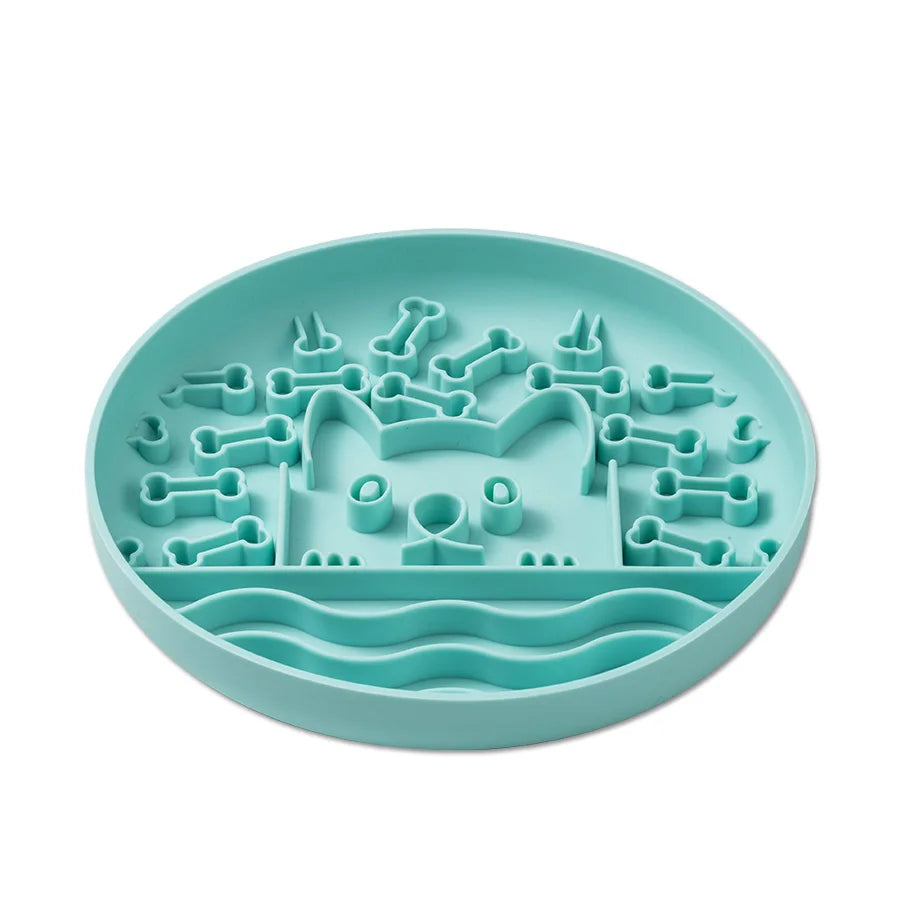 Pets : Anti-Slip Lick Bowl Silicone Pet Slow Feeder for Dogs and Cats