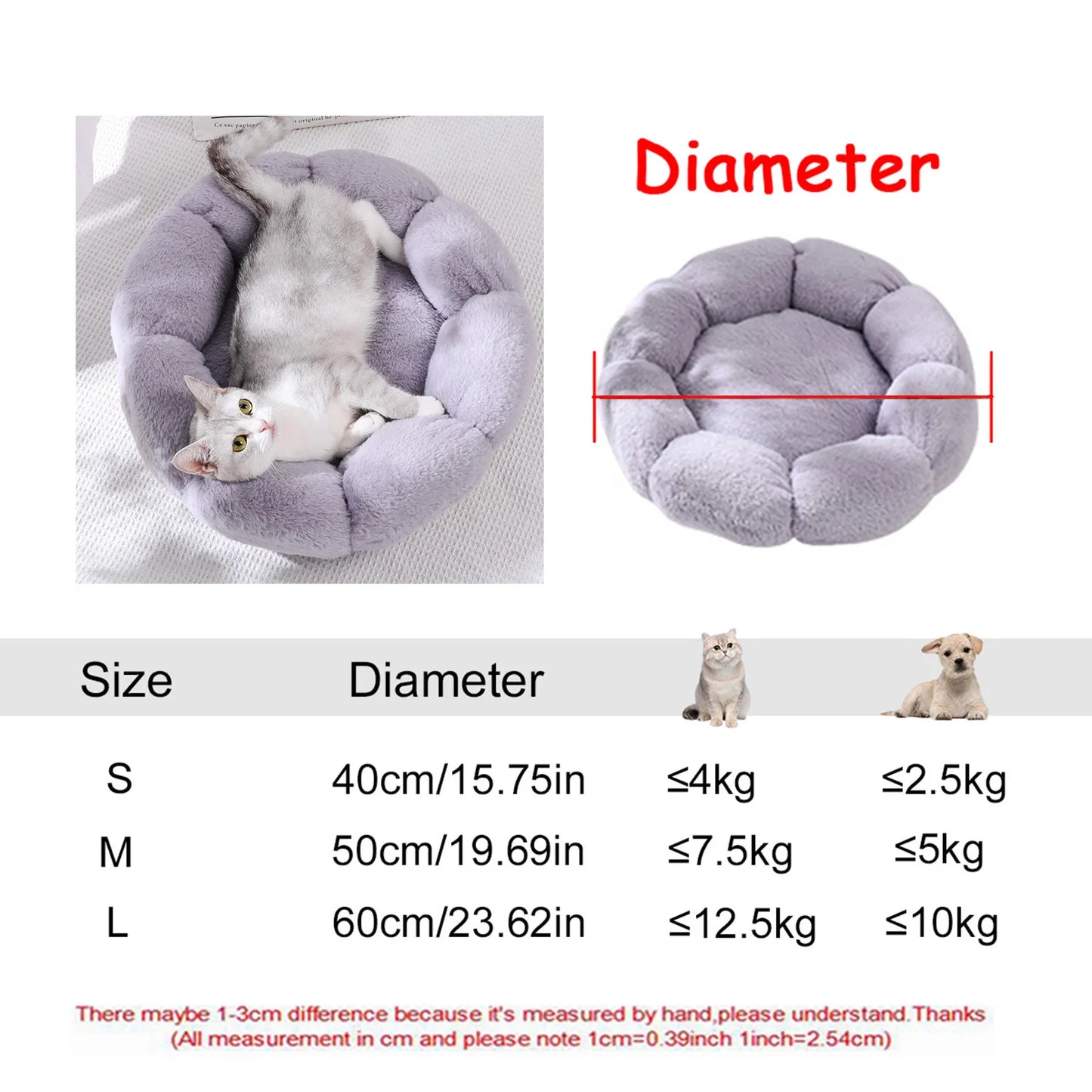 Pets : Soft Plushy Pet Beds for Cat and Dogs