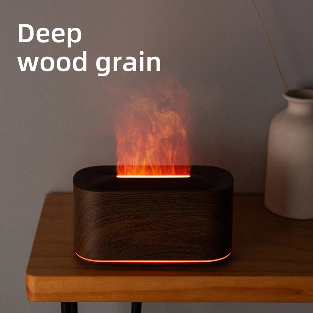 Cozy Aromatherapy Flame Humidifier Diffuser Essential Oil
