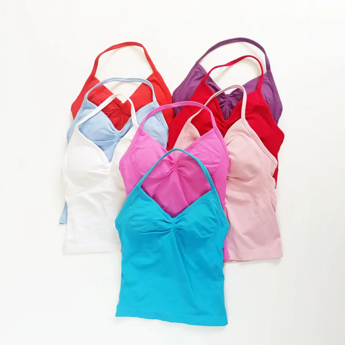 Gym Yoga Seamless Strappy Tank Top Women