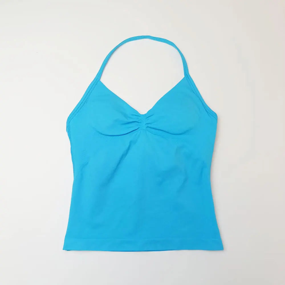 Gym Yoga Seamless Strappy Tank Top Women