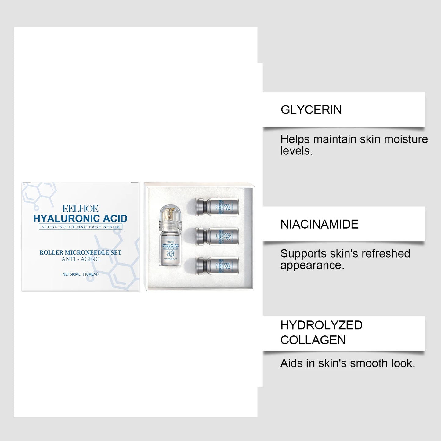 Niacinamide Facial Serum : Face Roller Kit