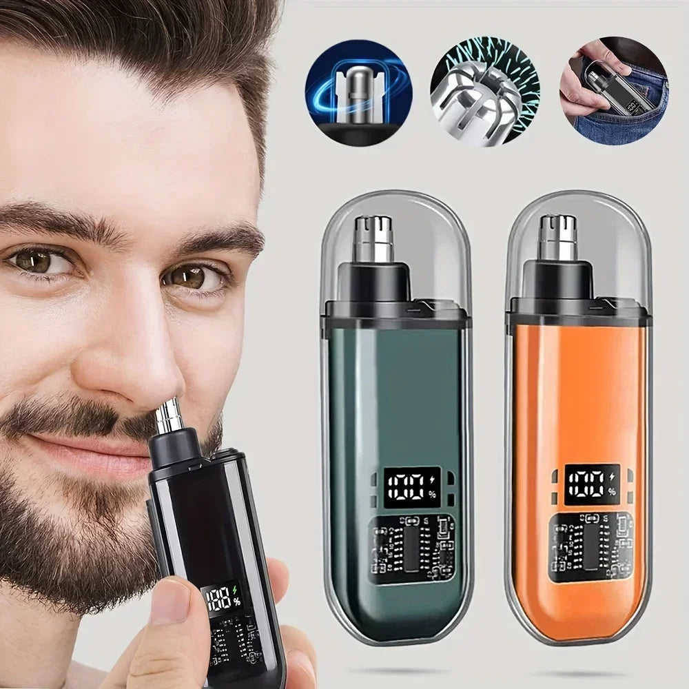 Nose Ear Hair Trimmer for Men - USB C Rechargeable Portable Fast Charge
