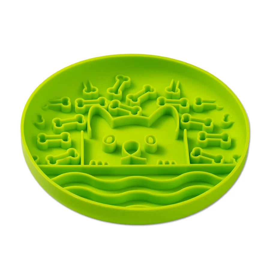 Pets : Anti-Slip Lick Bowl Silicone Pet Slow Feeder for Dogs and Cats