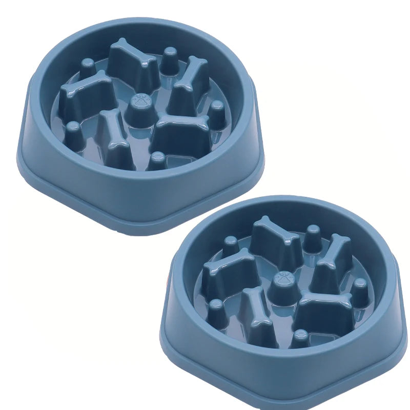 Pets : Non- Slip Slow Feeder Dog Bowl